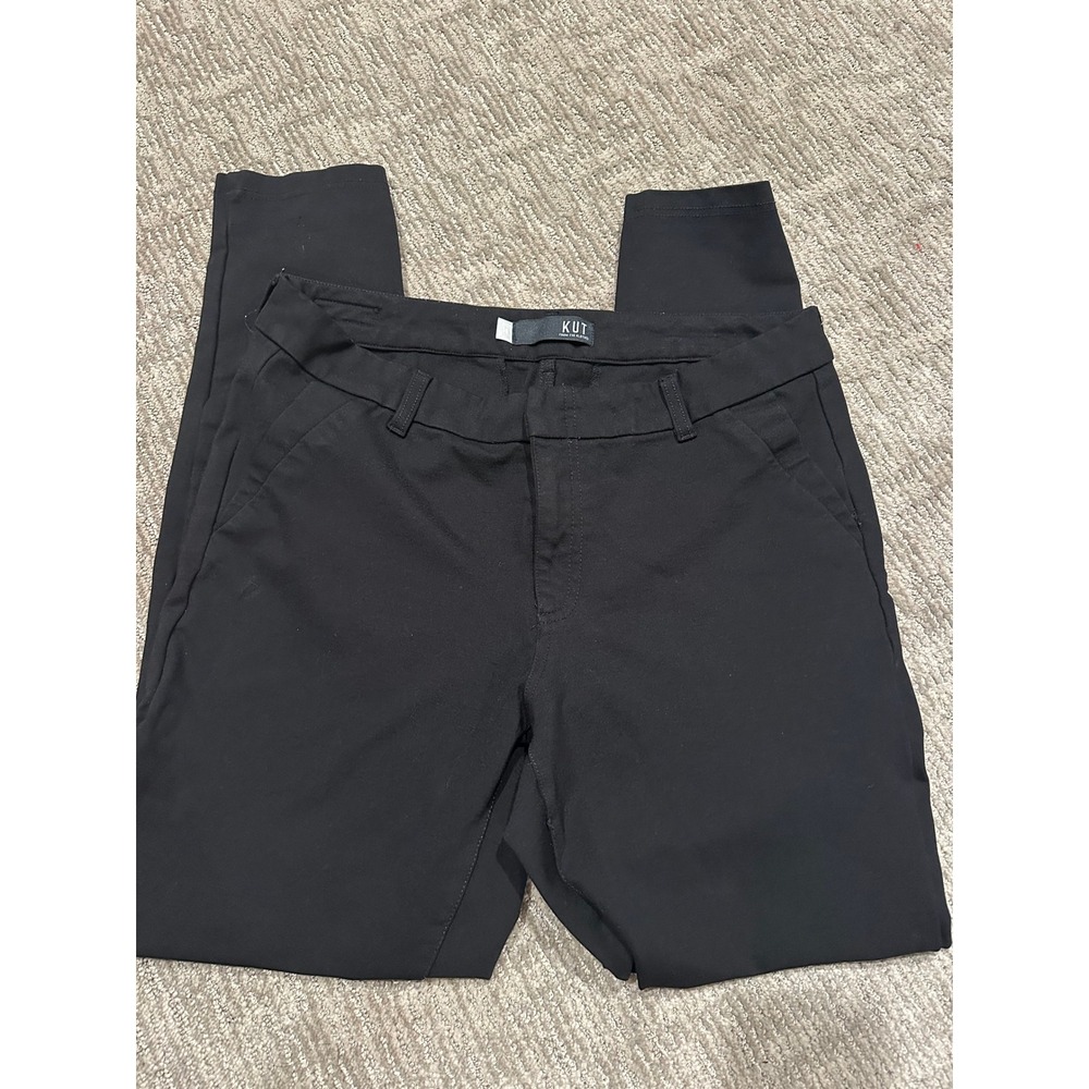 Kut from the Kloth Womens Black Slim Leg Trousers Dress Pants Size 10